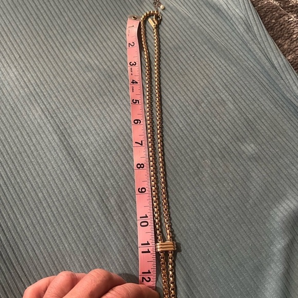 White House Black Market Rose Gold Lariat Necklace - Picture 6 of 7